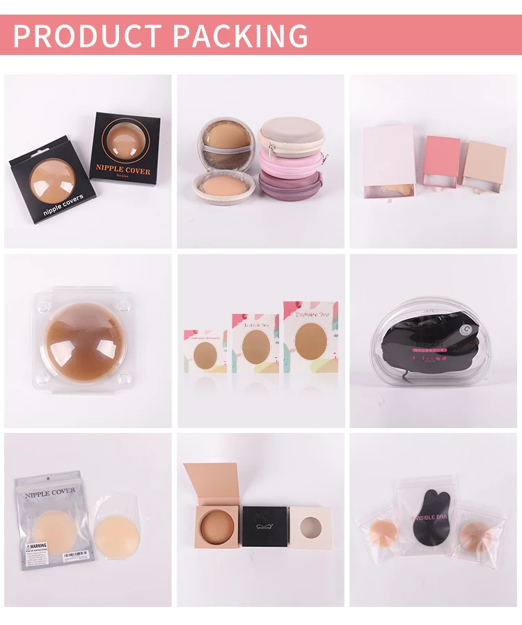 Wholesale Non-glue Washable Nipple Covers Invisible Seamless Silicone Pasties for Breast Enhancement and Strapless Tops