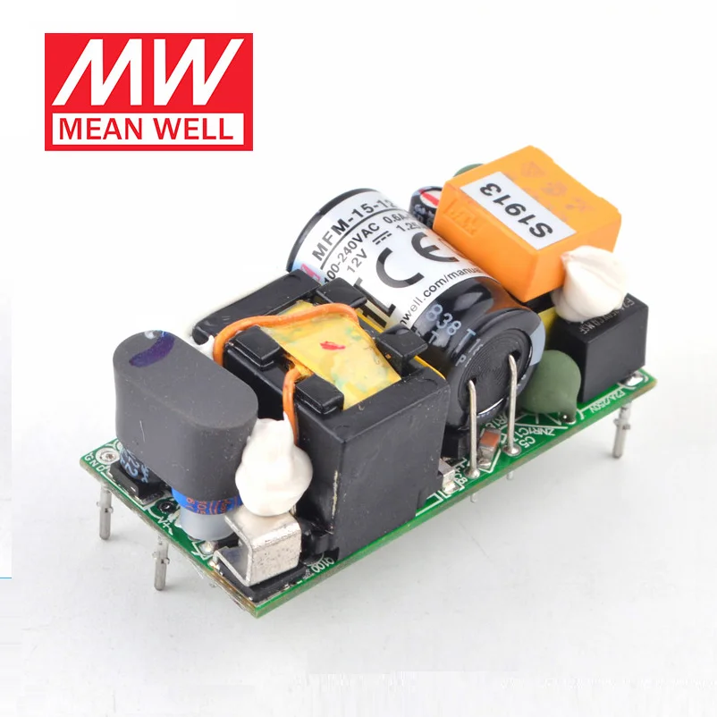 Mean well 15W 12v 1.25a  High Reliable Green Medical On Board Type MFM-15-12