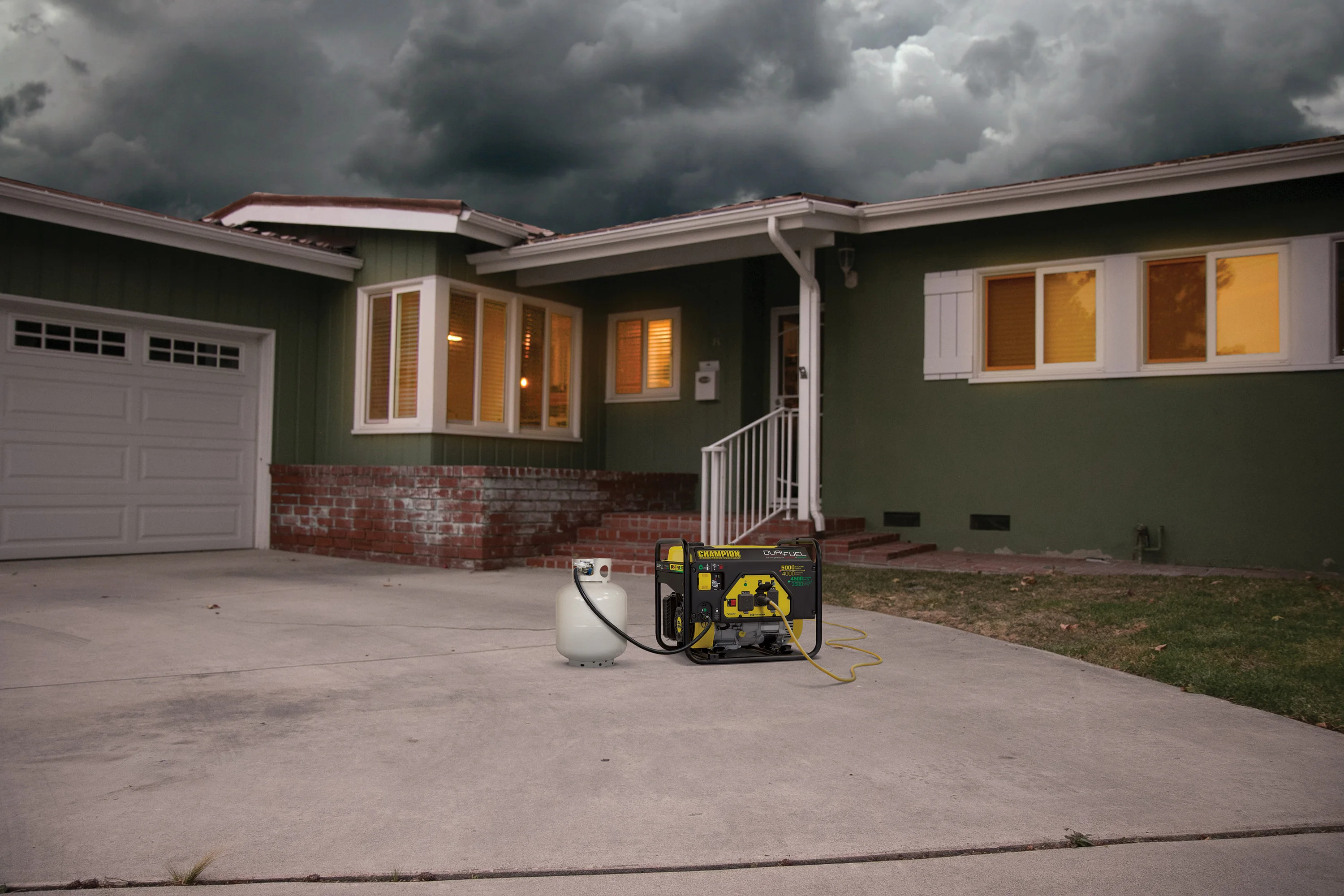 CE certificate CHAMPION 5.5kw Power Dual Fuel  LPG Gasoline Portable Generator Petrol 5KW Generator