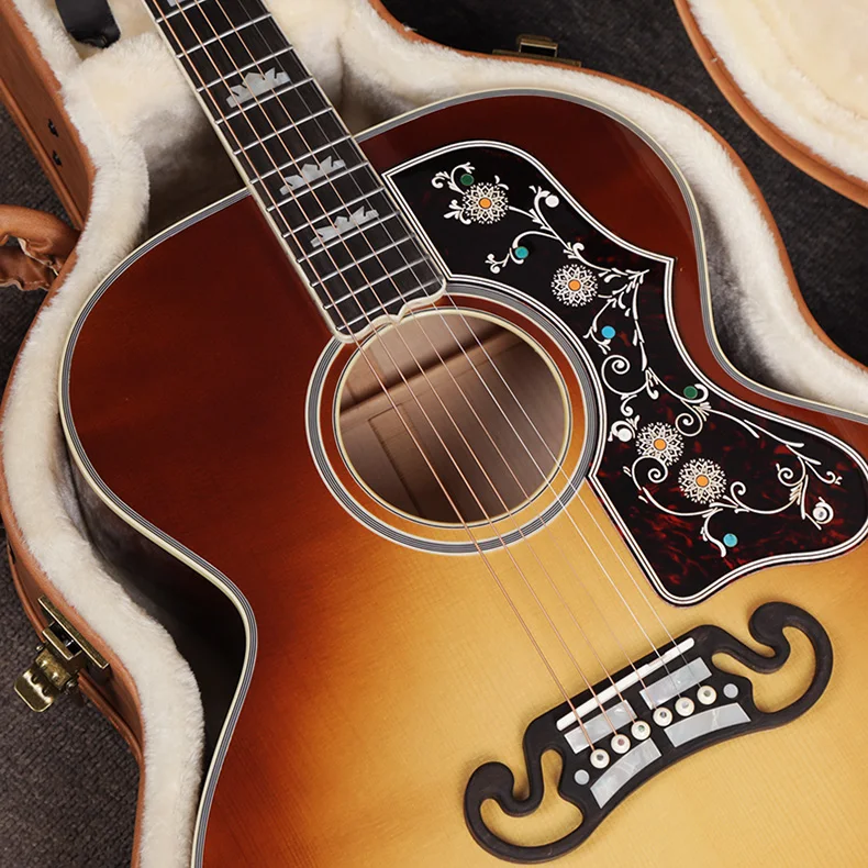 Gabriel Довоенная цельная гитара SJ200 Jumbo Nitro Flamed Maple