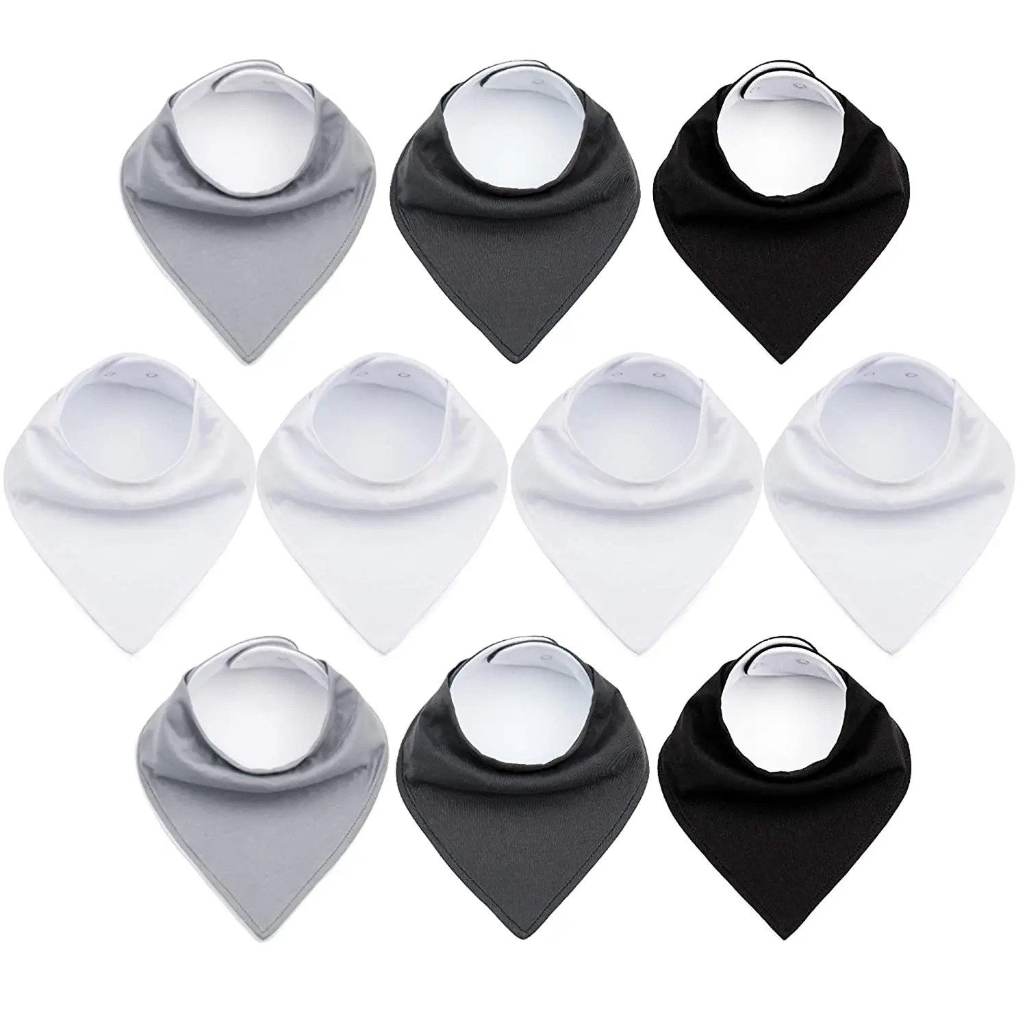 
High Quality Cute Design Cotton Baby Bibs Washable 4 piece set baby bandana bibs 