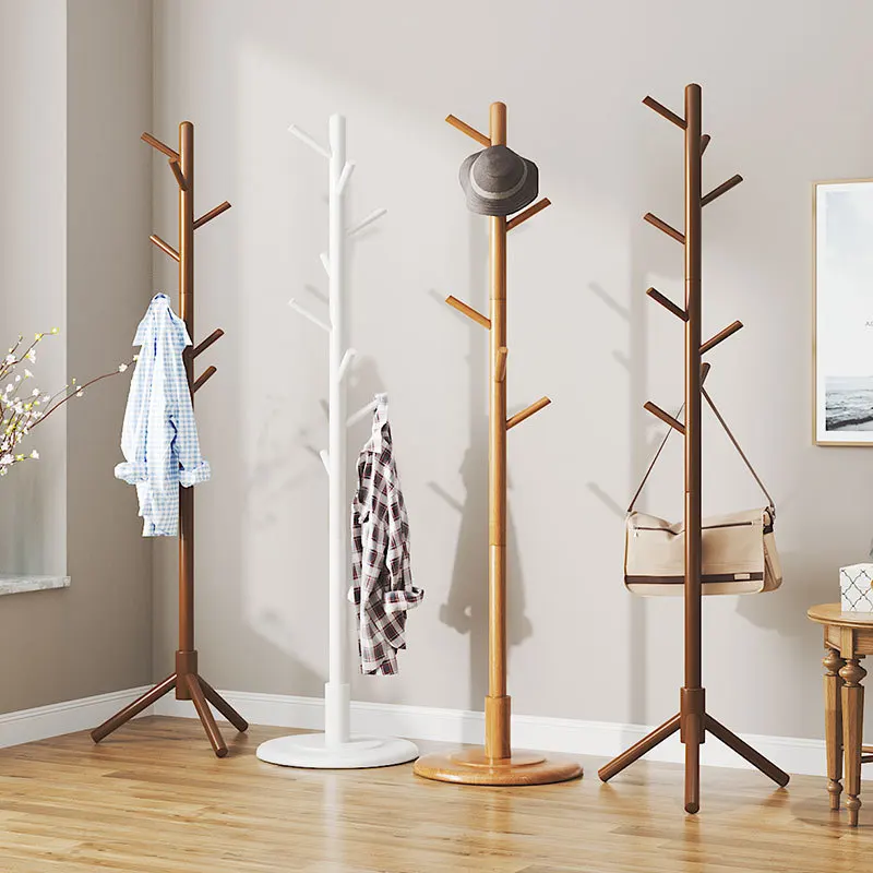 Best Selling Standing Clothes Hanger Home Garment Cowboy Hat Hanging Rack Stand For Living Room Floor Wooden Coat Racks
