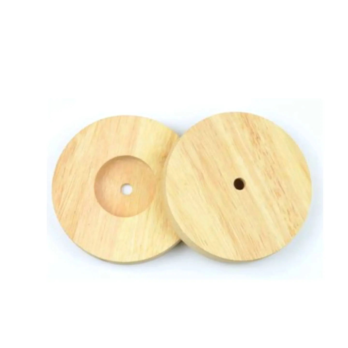 Low Wholesale Oem Odm Manufacturer Price Lamp Stand Wooden Cup Base Round Walnut Wooden Base