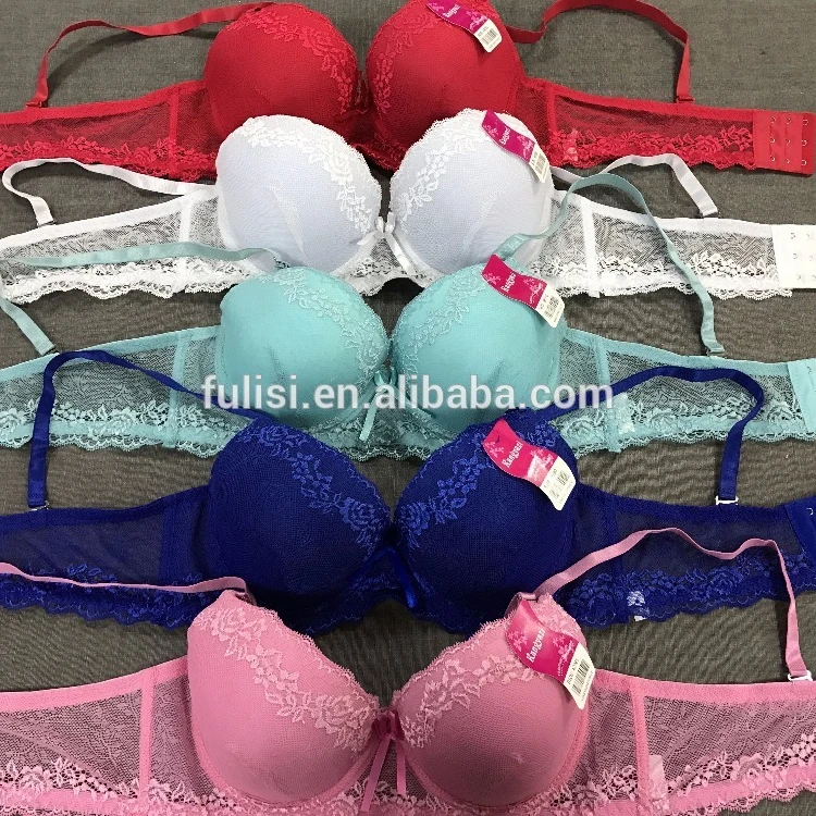 Mature charming single three color very push up lace bra