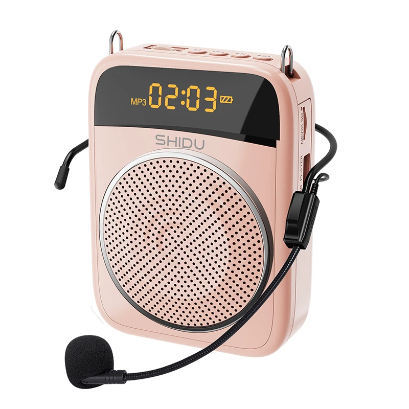 SHIDU S298 15W Output Power portable mini Personal Rechargeable Bluetooth PA Loudspeaker  Voice amplifier