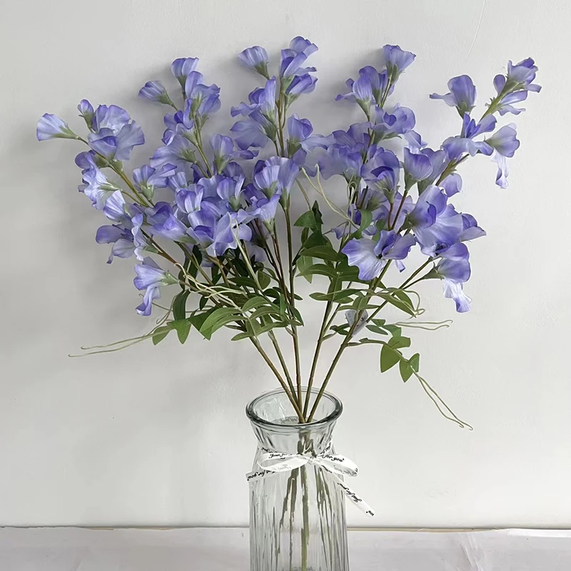 Wholesale Artificial Sweet Pea Blossom Flower Plant For Home Garden Decoration