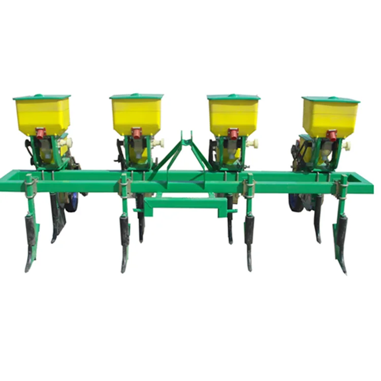 farm equipment tractor mounted 2 rows corn planter corn seeder