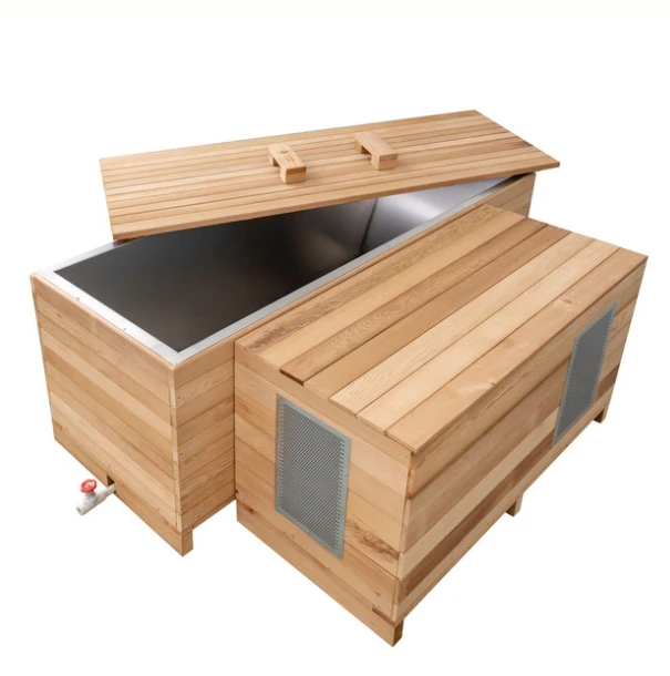 Wood Cold Plunge SPA Cold Water Tub Promote Blood Circulation Ice Bath
