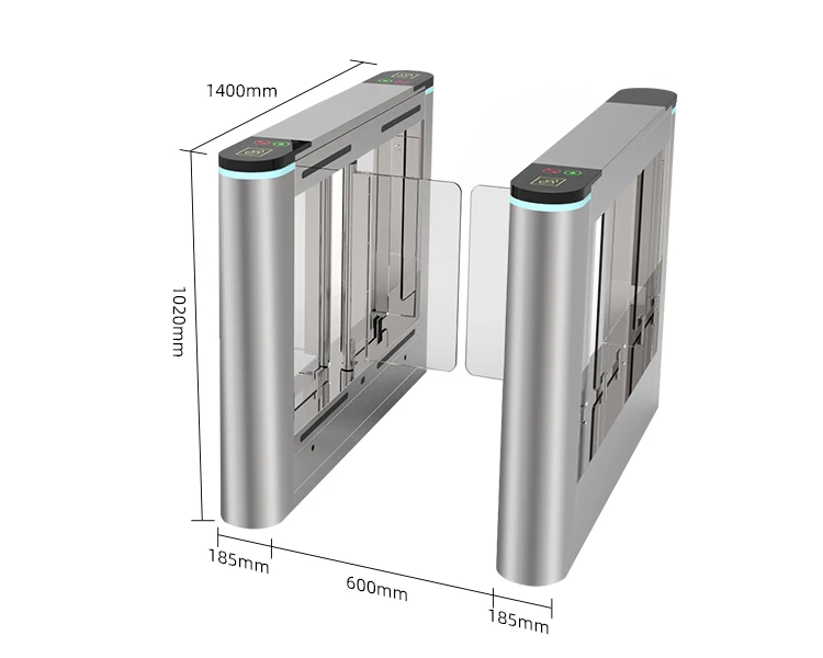 Factory Wholesale RFID Automatic Glass Turnstiles Detection Access Control Swing Turnstile