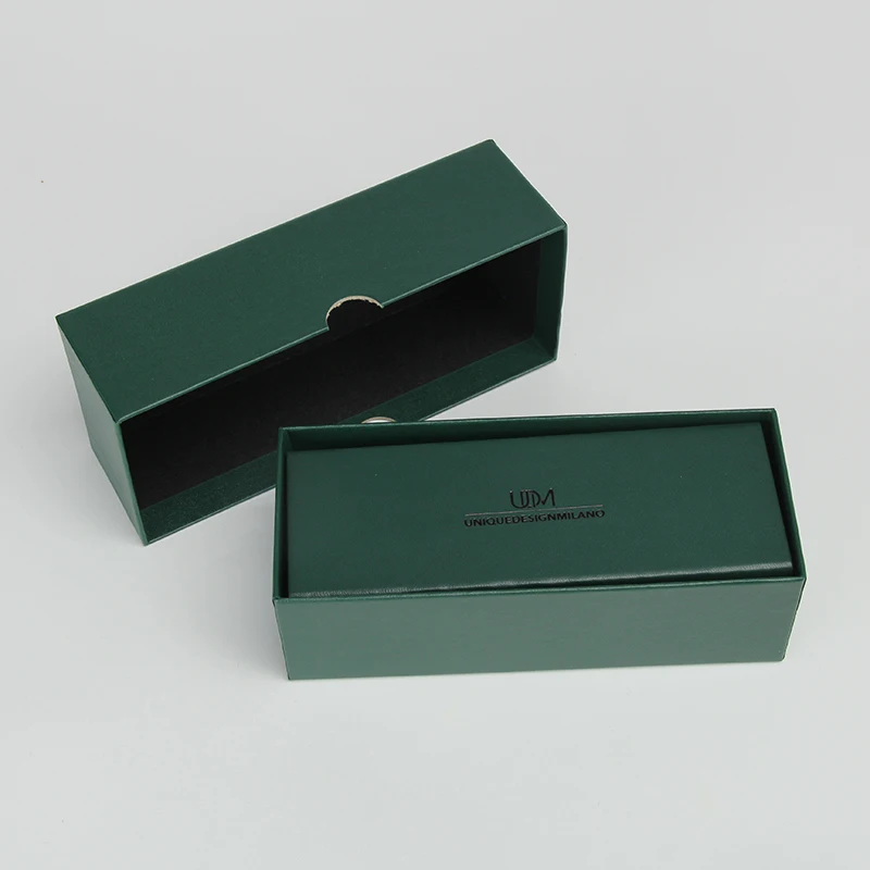 Sinicline Custom luxury green color design sunglasses box with case