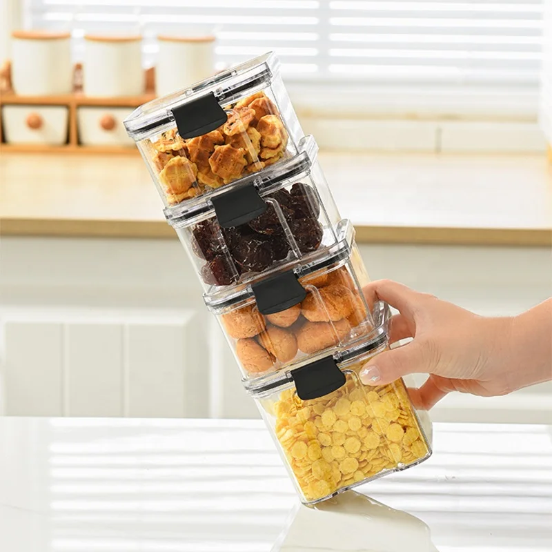 Kitchen storage jar Nuts and dried fruit storage moisture-proof sealed jar Household food storage box