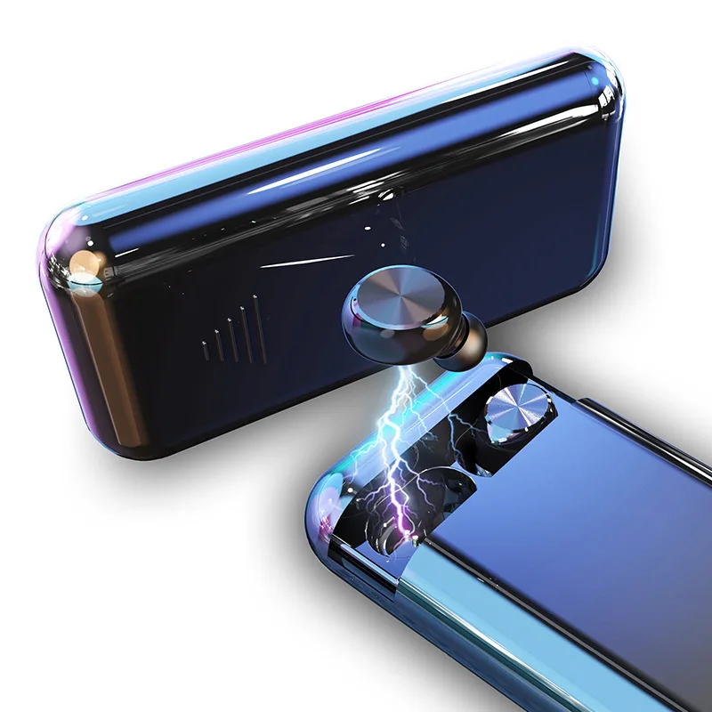 New 10000mah Mobile Power Bank Wireless Earphones Bass Stereo Tws Bt 5.0 Powerbank Earbuds