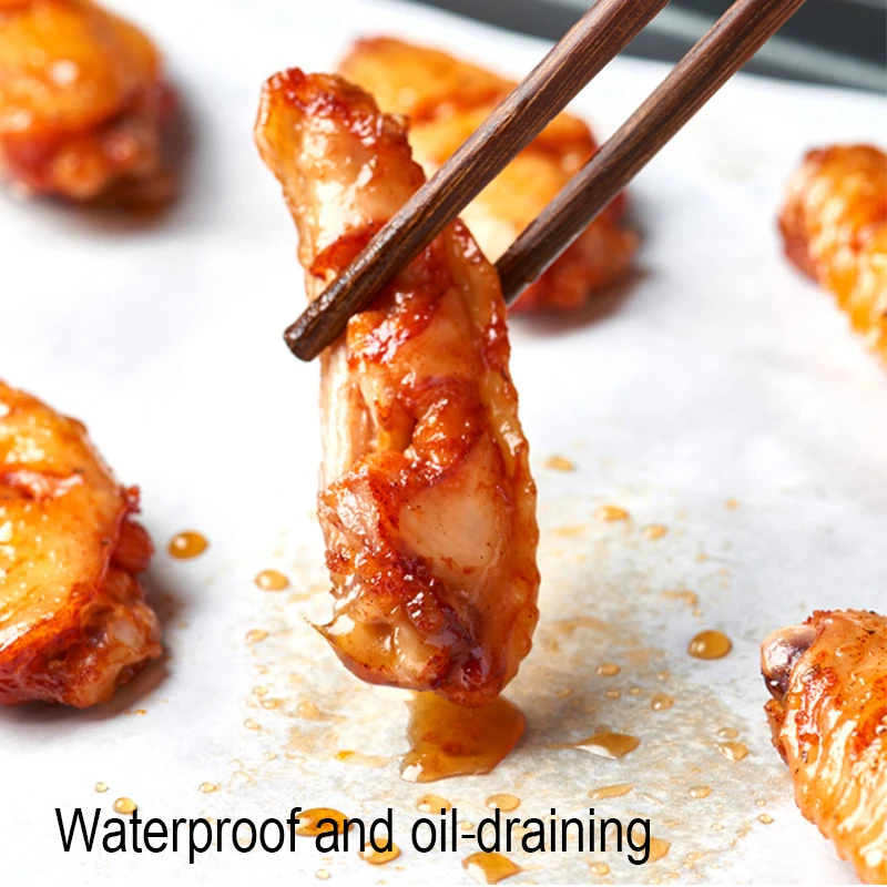 AIUDO Home Products Laminated Microwaveable Oil Streamer Wood Pulp Double Silicone Coated Oven Parchment Paper Air Frey Liner