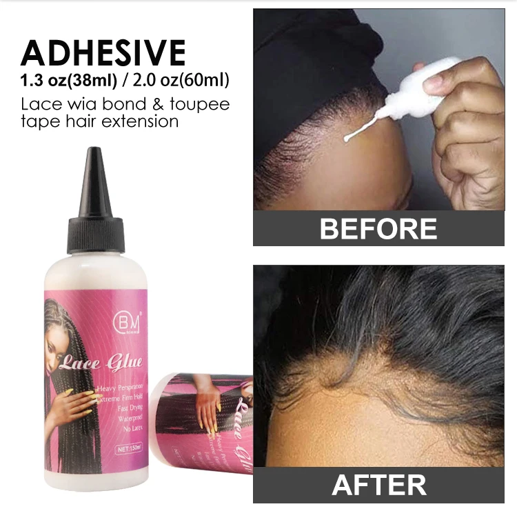 5 oz custom lace wig adhesive glue sweat proof extreme hold waterproof lace glue strong