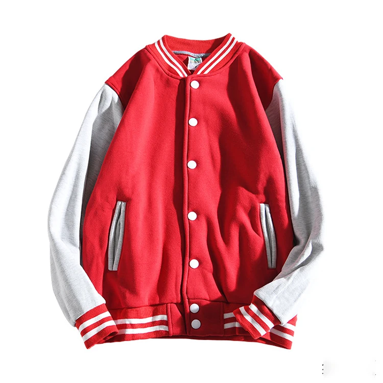 LOW MOQ Custom Logo Baseball Fleece Letterman Jacket