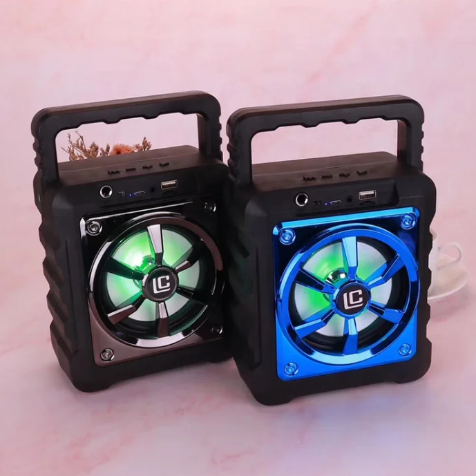 
LN31TWS Wireless Speaker With Microphones Power BluetoothS Portable K Song Wireless 5W Speaker System With Party Lights 