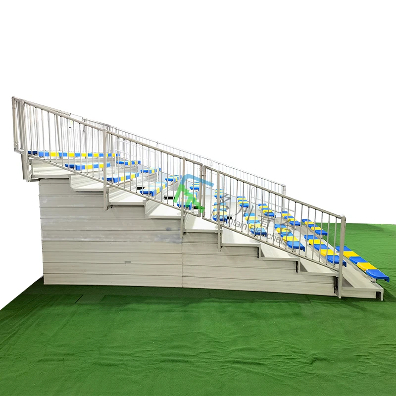 10 rows Aluminum Alloy steel grandstand seating bleachers on sale for football pitch