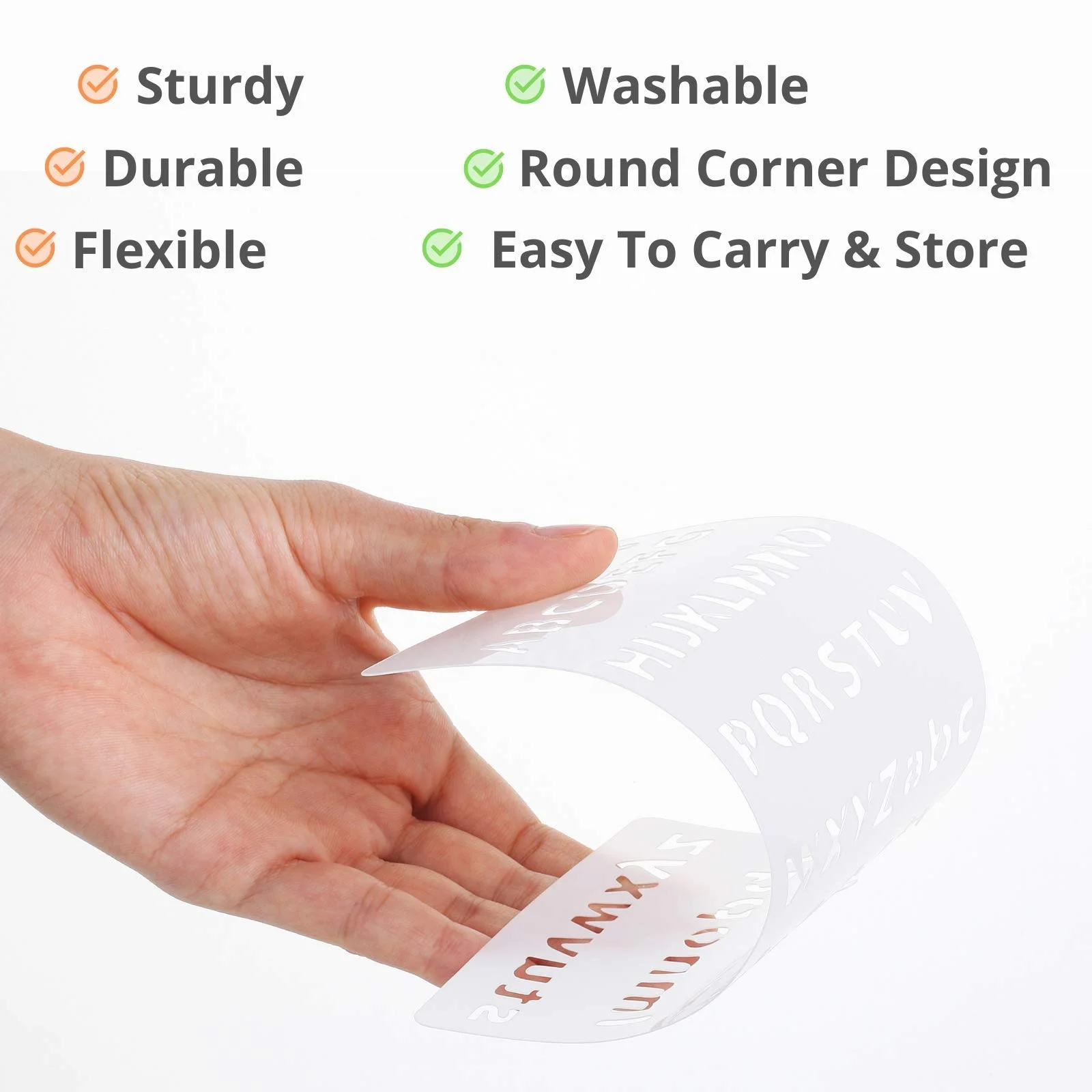 12 Pack Letter Stencils, 4 x 7 Inch Alphabet Stencils, Letter Painting Stencils For Journal Notebook, Diary, Scrapbook