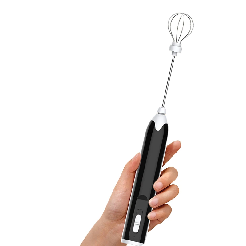 Milk Frother Rechargeable Handheld Electric Whisk Coffee Frother Mixer 3-Speed Adjustable Foam Maker Blender for Coffee Matcha L