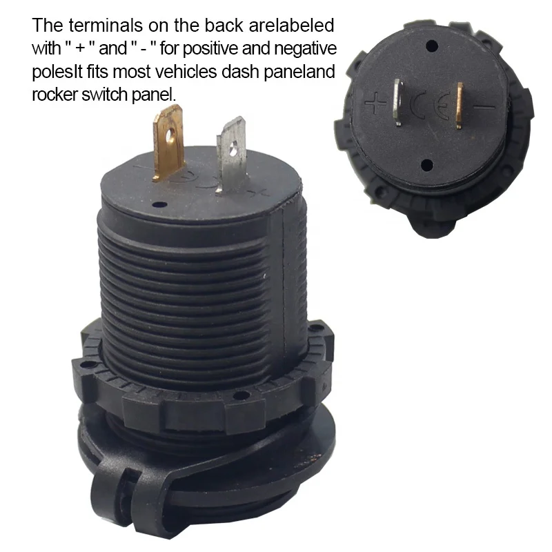 Truck Bike Waterproof LED Light Ring 3.1A Dual Port Socket Mobile Phone USB Car Charger