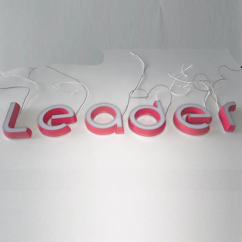 Haier Leader Led Lighting Sign Board Custom High Bright Name Wall Led Light 3D Backlit Logo Sign