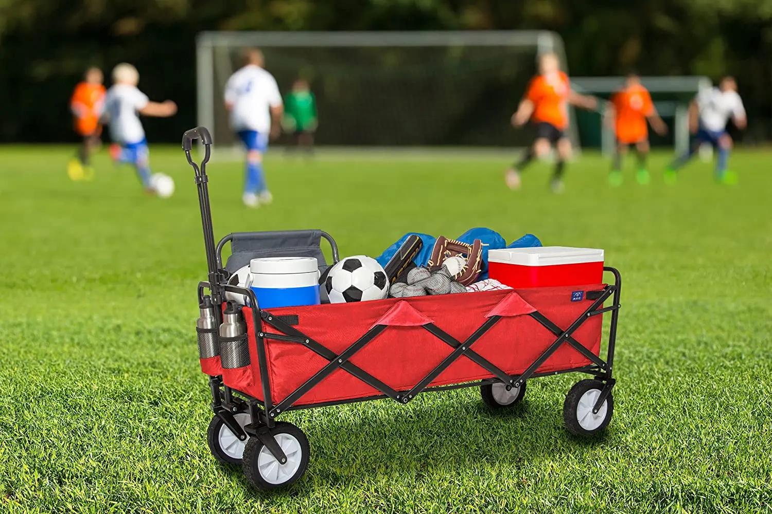 Extension Long Garden Folding Carry Trolley Foldable Beach Wagon Cart Outdoor Camping Foldable Beach Trolley Cart