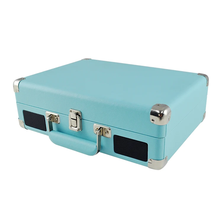 Built-in Speakers Phonograph Bluetooth Speaker Suitcase Nostalgic Vinyl Record Turntable Player With Recording