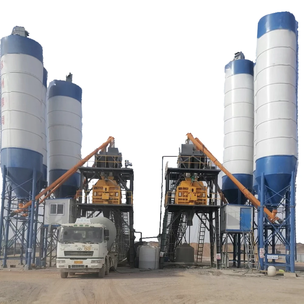 Hot-selling  HZS 90/180/240 Ready Concrete Batching Plant with Belt conveyor