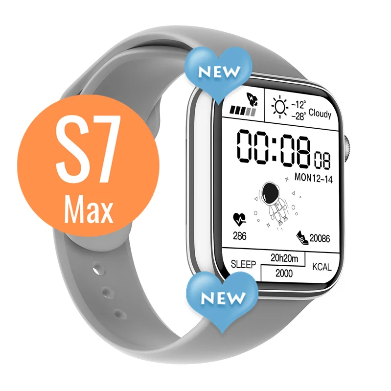 Competitive Price Chinamanufacture Gt08 Gw57 Free Fire Game Wifi Smartwatch Serie 7 Max Hw22 Pro Smart Watch Gray