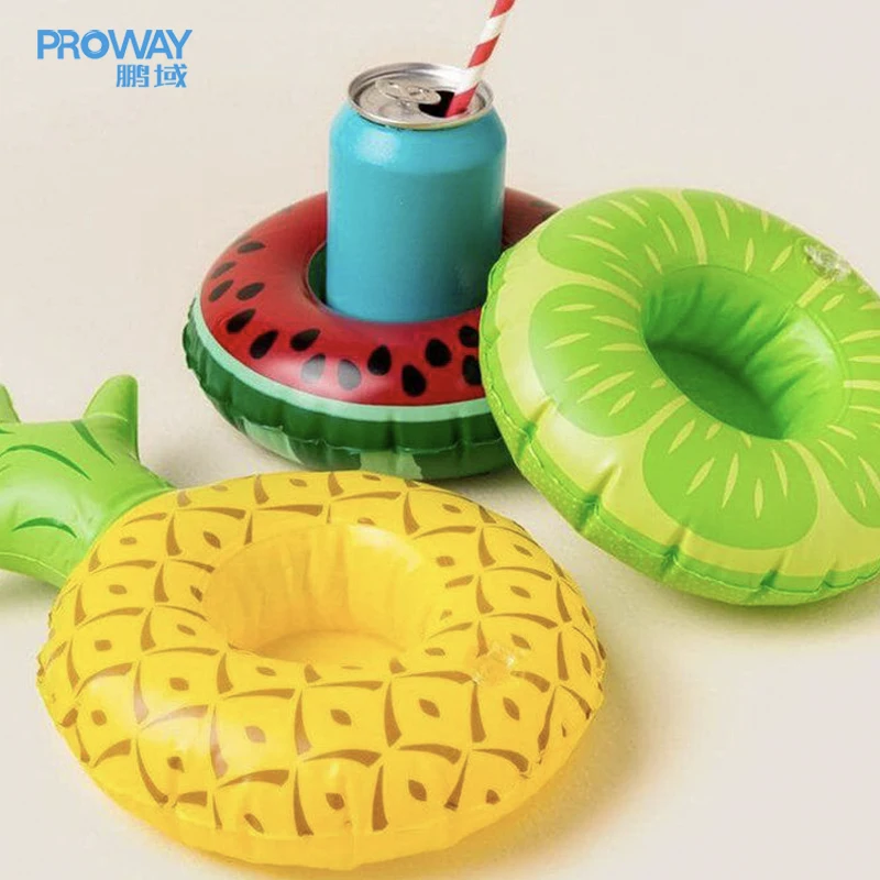 Lovely Watermelon Shape Inflatable Cup Holder For Water Sport Party  Portable Pool Floating Custom Drink Cup Holder
