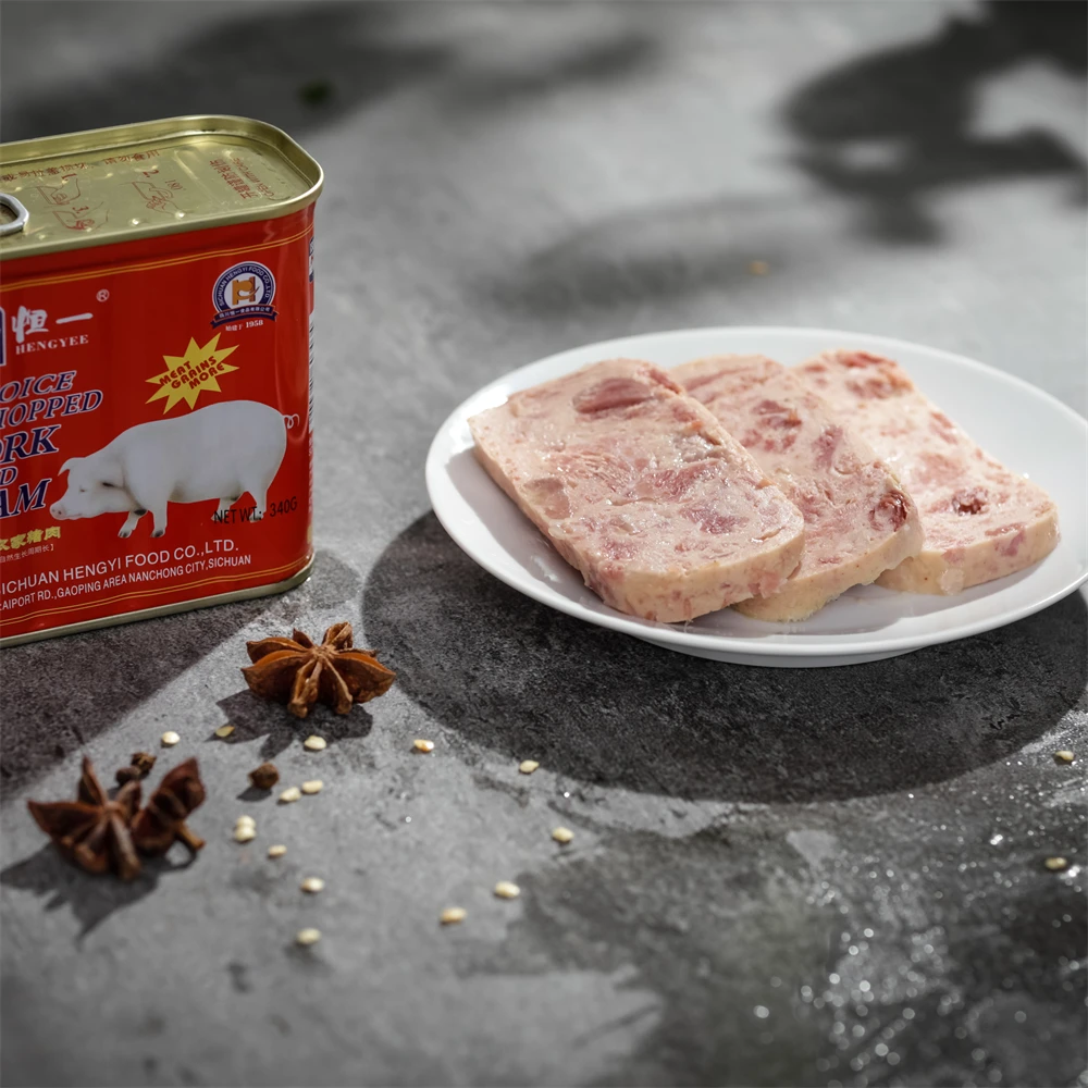 Качественный обед из свинины, мясо ветчины, свинина, консервированная нарезанная свинина и ветчина, 340 г