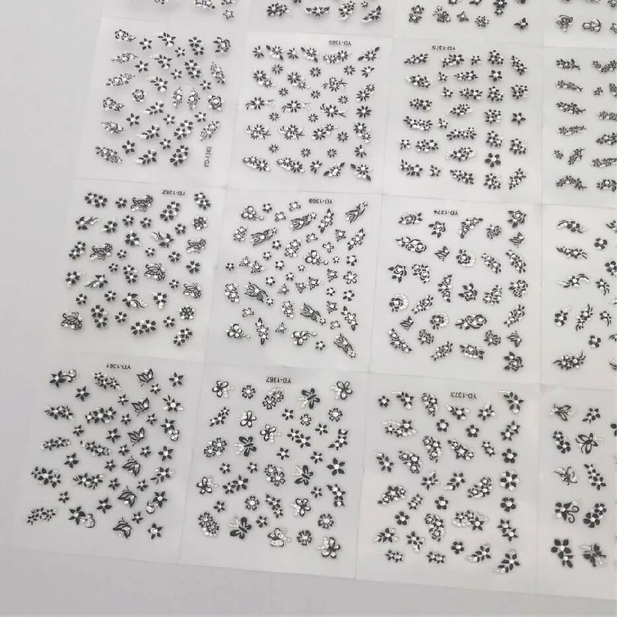 10 pcs Professional 3D Nail Sticker Nail Decoration Custom Designers Nail Art Stickers