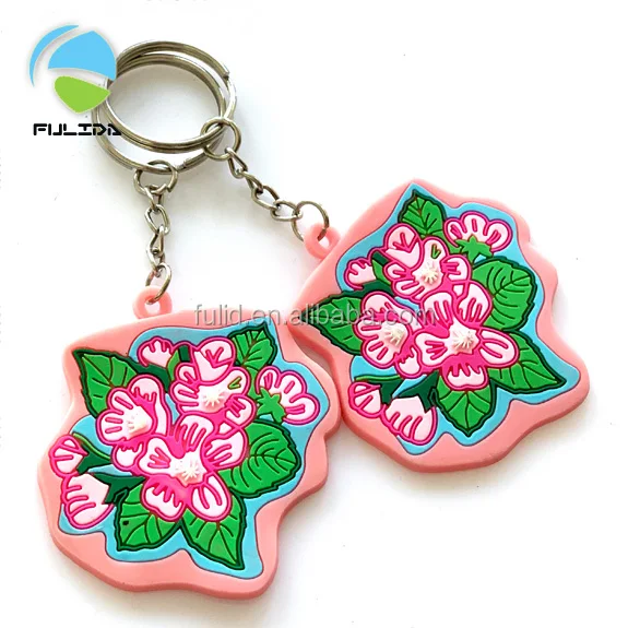 UK Britain national flag pectinate line postage stamp edge soft pvc rubber keychain