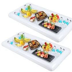 Inflatable Floating Cooler Drink Pool Float Ice Serving Buffet Bar Salad Beer Tray For Indoor Outdoor Bbq Picnic Pool Party