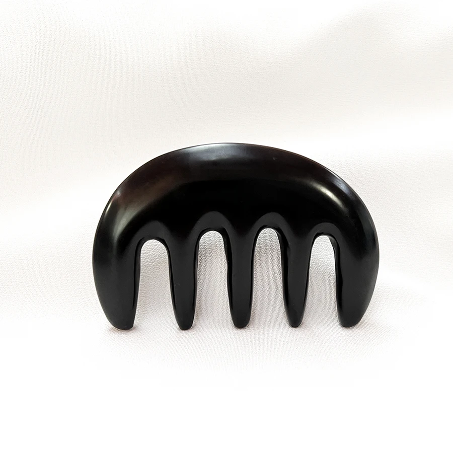 100% Bian Stone Beauty Facial Lifting Scraping Tool Stainless Steel Head Massage Hair Comb Gua Sha For Therapy Body Muscle