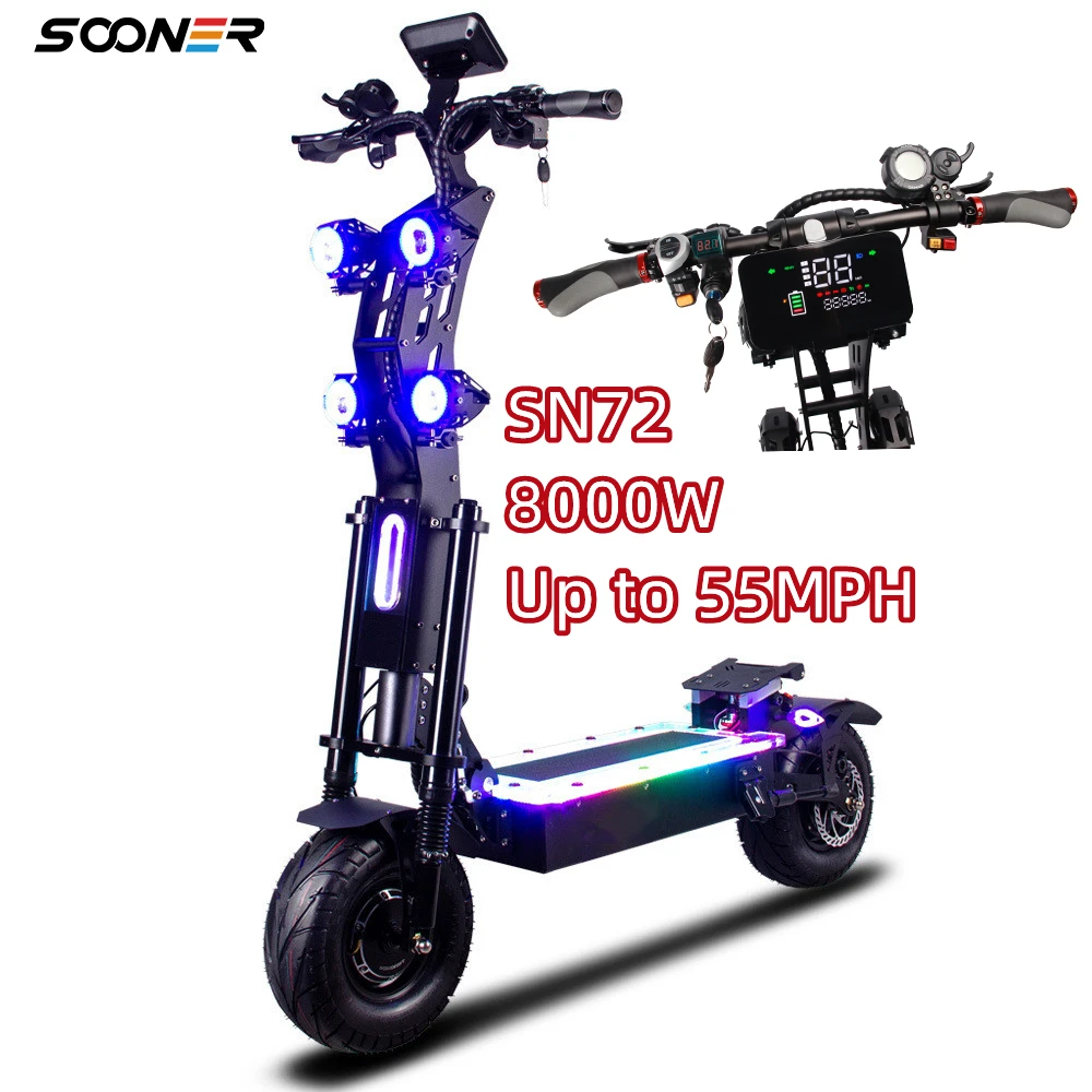 SN72  8000W 72 V 45AH Dual motor E scooter powerful scooters off road electric scooter