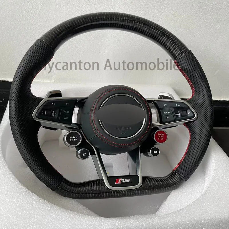 Оптовая цена с завода кожаное углеродное волокно Alcantara для Audi A3 A4L A5 A6L A7 Q5 Q7 Q8 TT R8 Автомобильное рулевое колесо