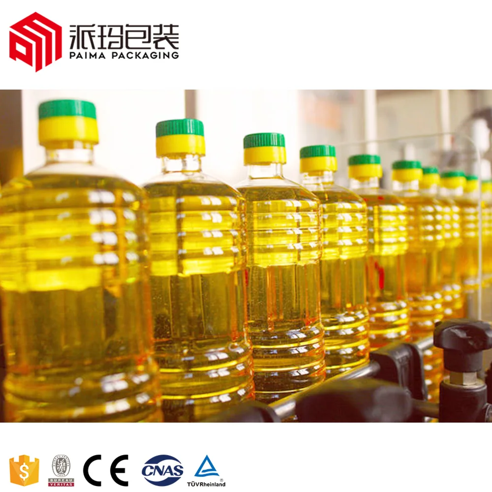 Bottled Automatic Sunflower Oil Filling Plant / Oil Bottling Machine