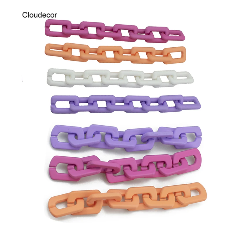 Плотные матовые резиновые цветные акриловые бусины-пряжки «сделай сам», прямоугольные цепочки для очков, сережек, ожерелий, аксессуаров для сумок мобильных телефонов