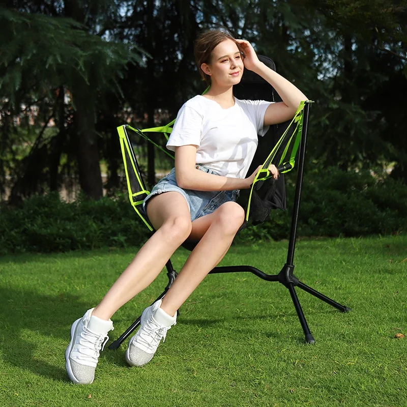 Lightweight Furniture Portable Camp Relaxing Swing Luxury Recliner Aluminum Outdoor Folding Rocking Chair