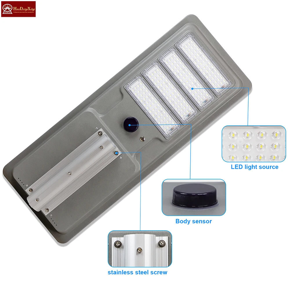 High Quality 100W 150W 200W Integrated Solar Street Light with Motion Sensor & Energy Charging for Garden & Road DC Power Supply