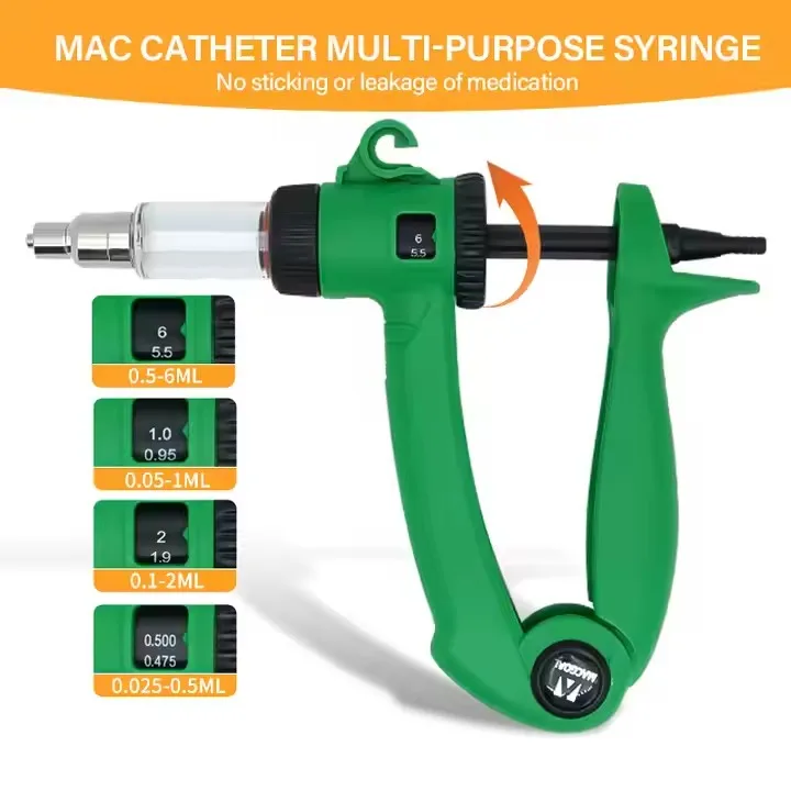 0.5ml/1ml/2ml/6ml Veterinary Syringe Automatic Continuous Pig Injection Gun Cattle And Sheep Animal Vaccine Injection