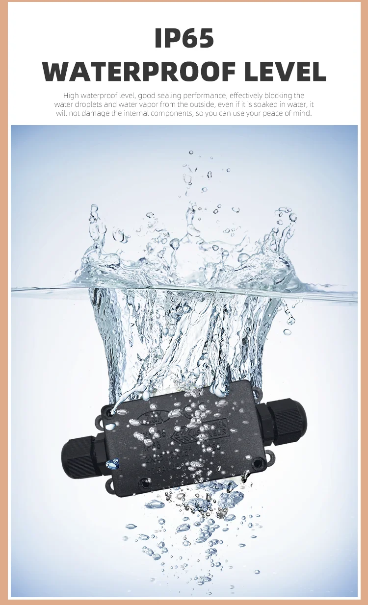 Industrial IP65 Waterproof terminal box commercial lighting electrical tri-proof box wire cable used plastic junction box