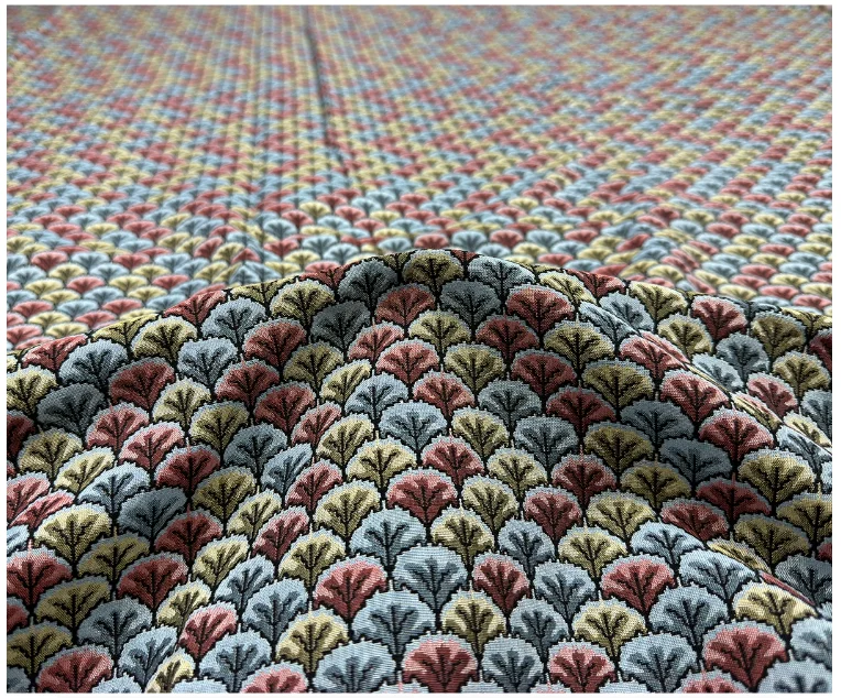 High definition shell pattern European yarn-dyed high density jacquard jacket suit