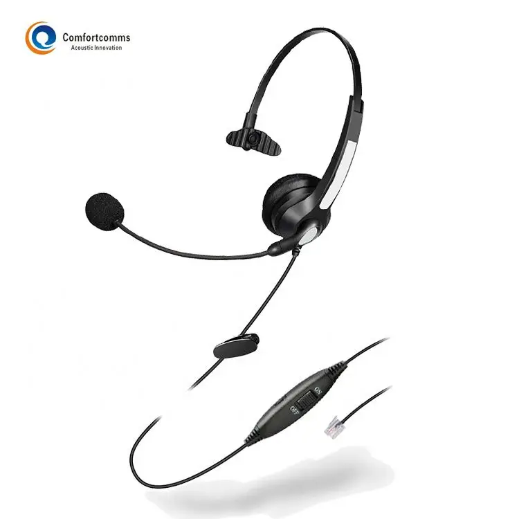 Active noise canceling microphone with super good sound quality Professional RJ9 plug call center telecom