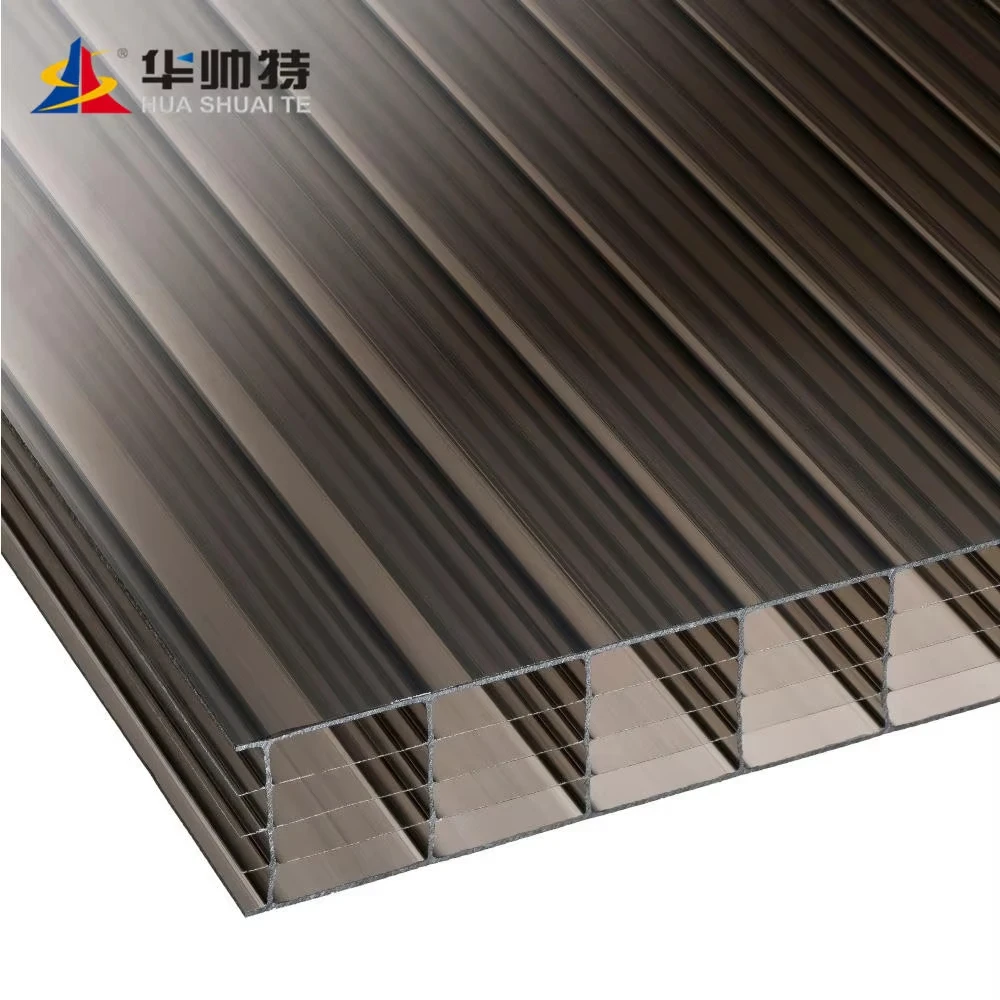 HUASHUAITE 4mm 6mm 8mm 10mm Polycarbonate Hollow Sheet GE Polycarbonate Sheet Rain protection in Window and Door