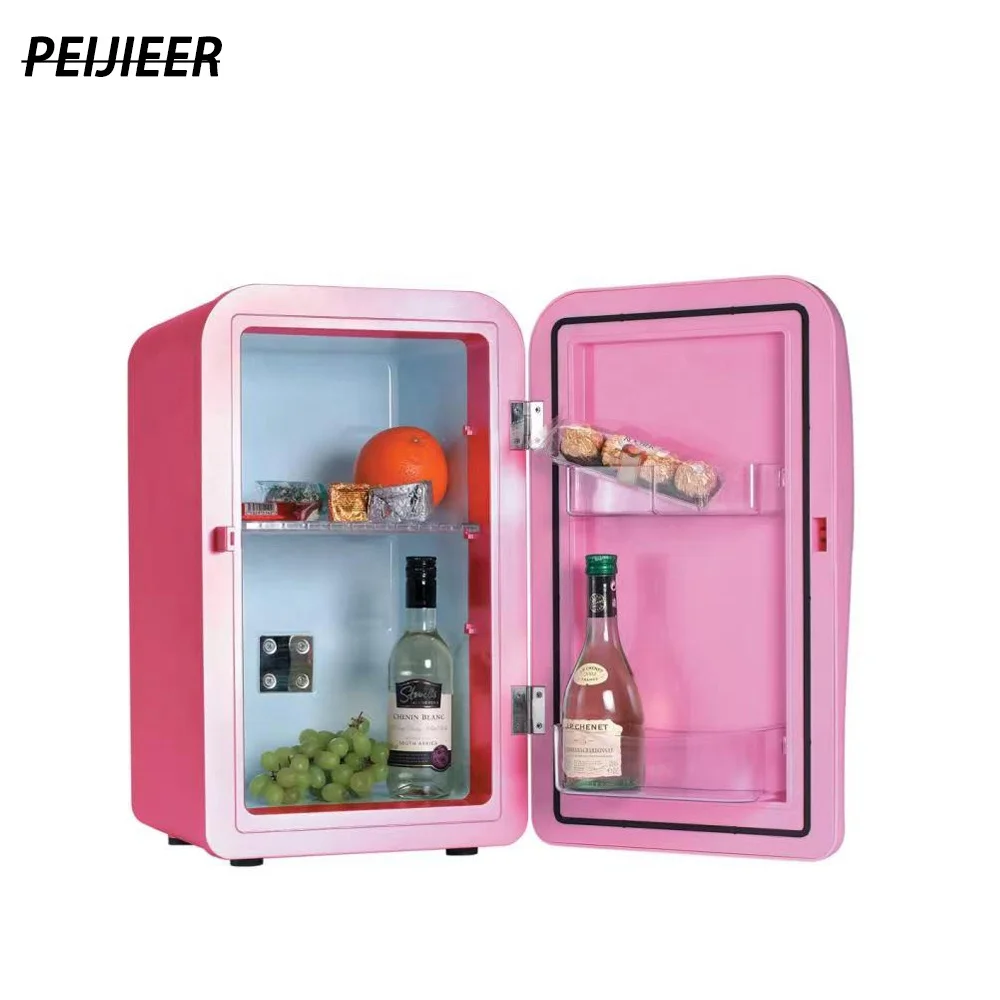 High quality 17L pink modern magnets mini fridge for car