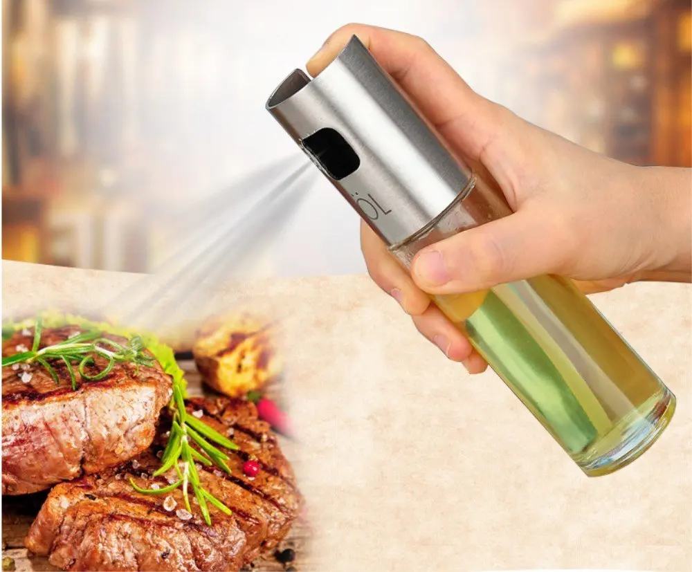 Cooking oil sprayer bottle stainless steel olive oil dispenser