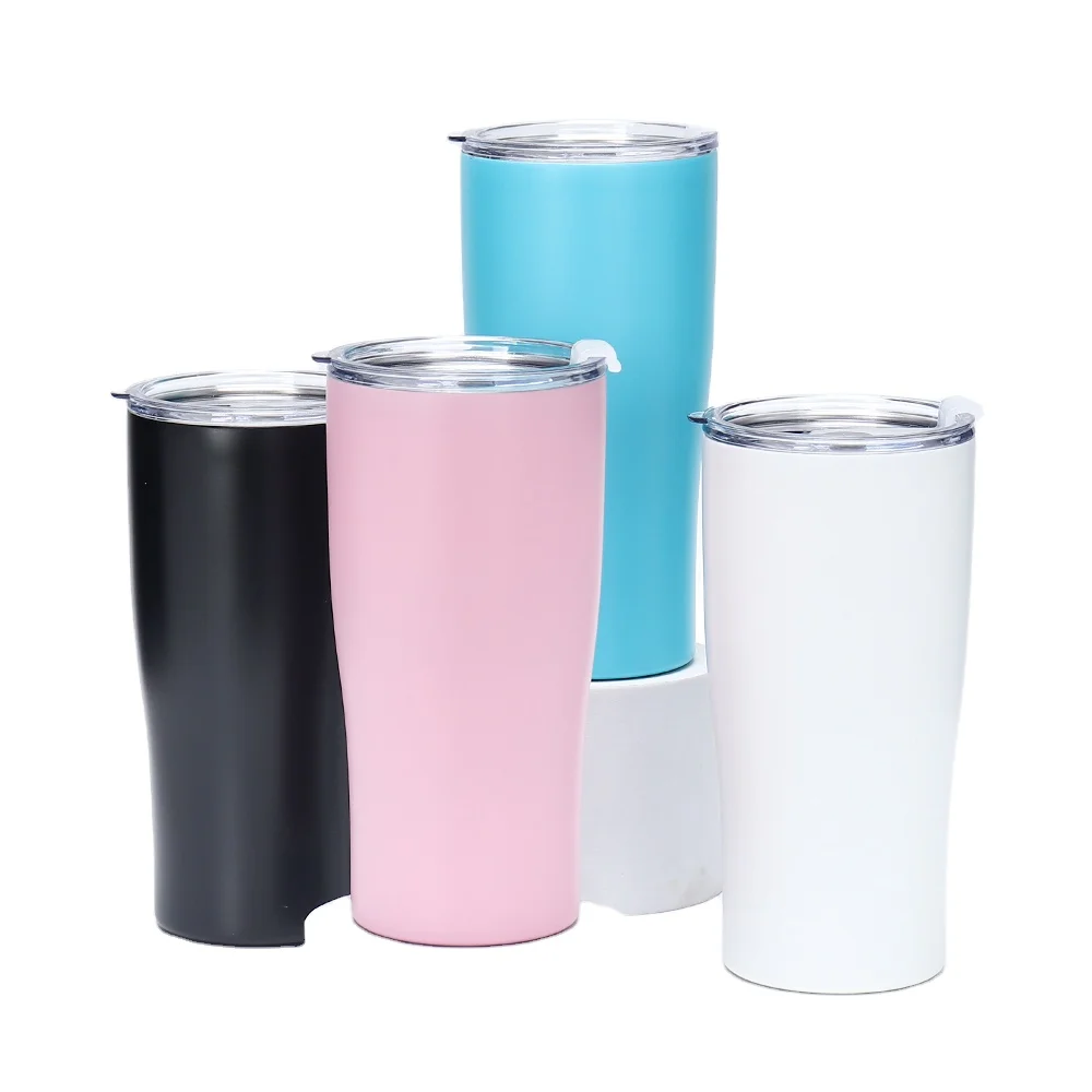 Wholesale New Products 2021 Metal 20oz Tumbler Double Walled Stainless Steel Straight Side Tumbler Wide Mouth Tumbler