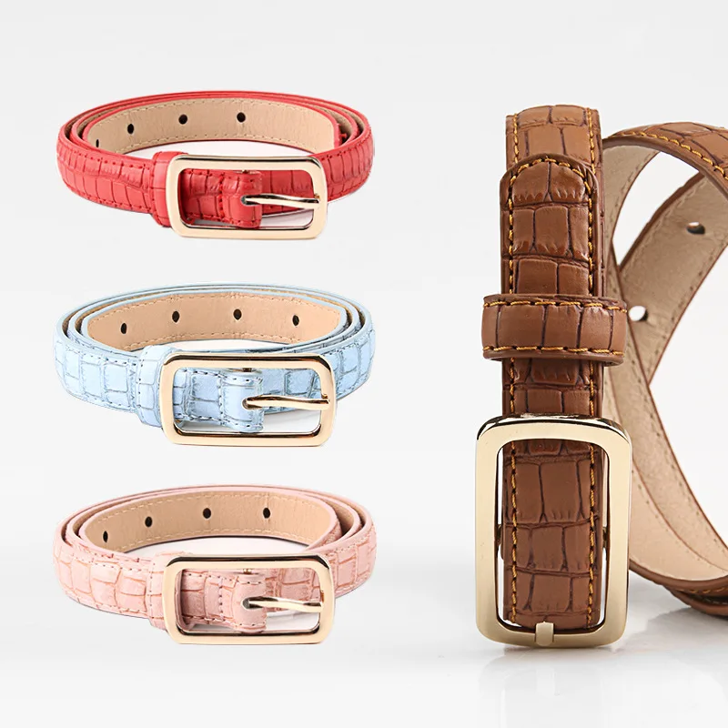2cm wide PU Leather thin Belt for Women